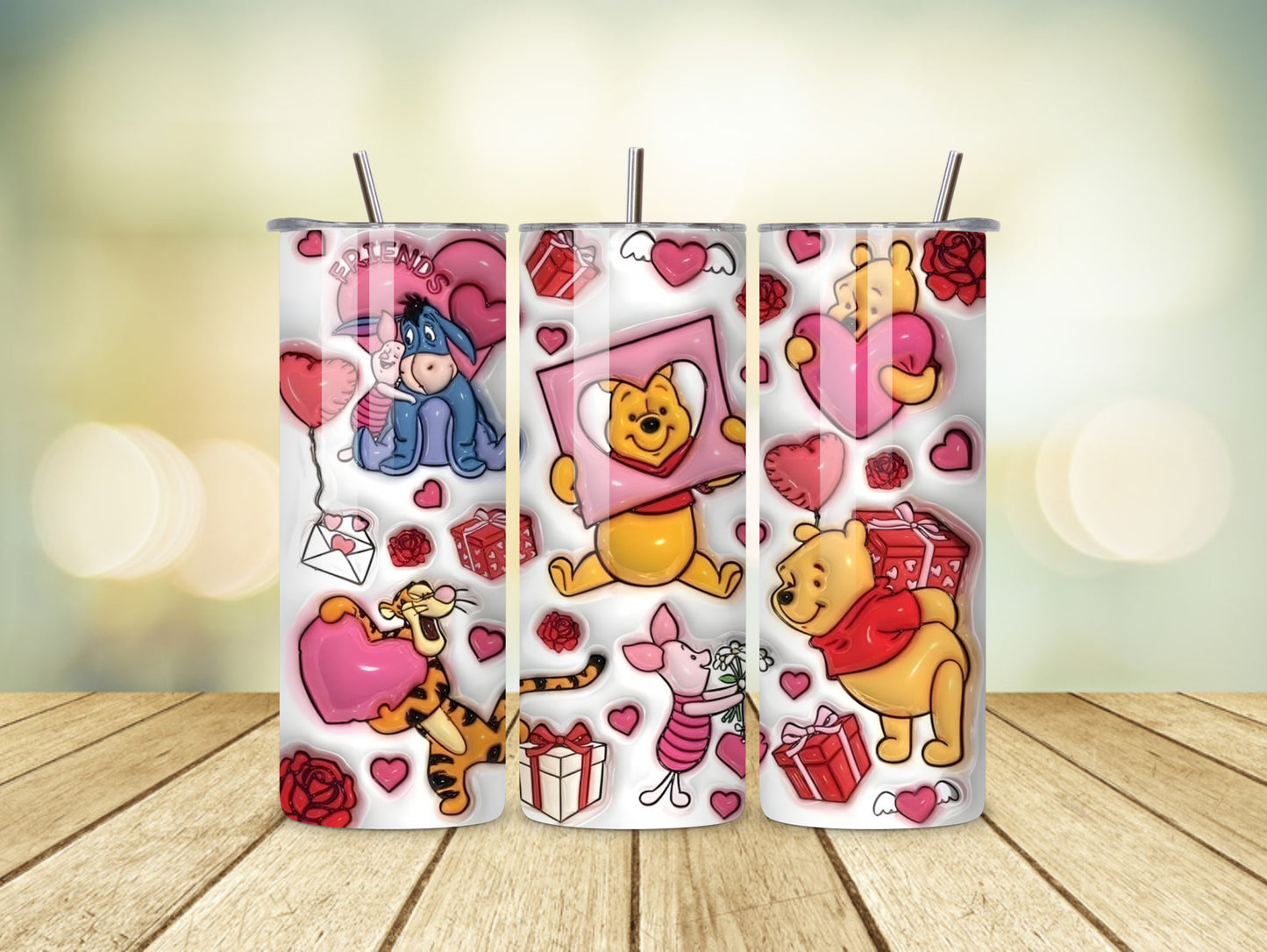 Pooh Valentine Tumbler