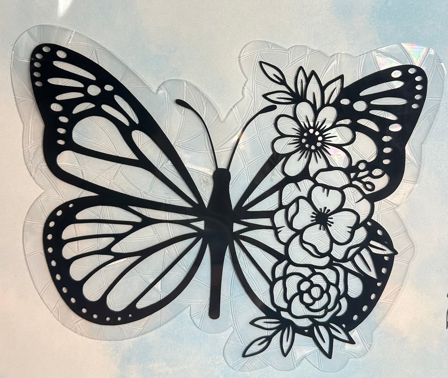 Floral Butterfly Window Cling