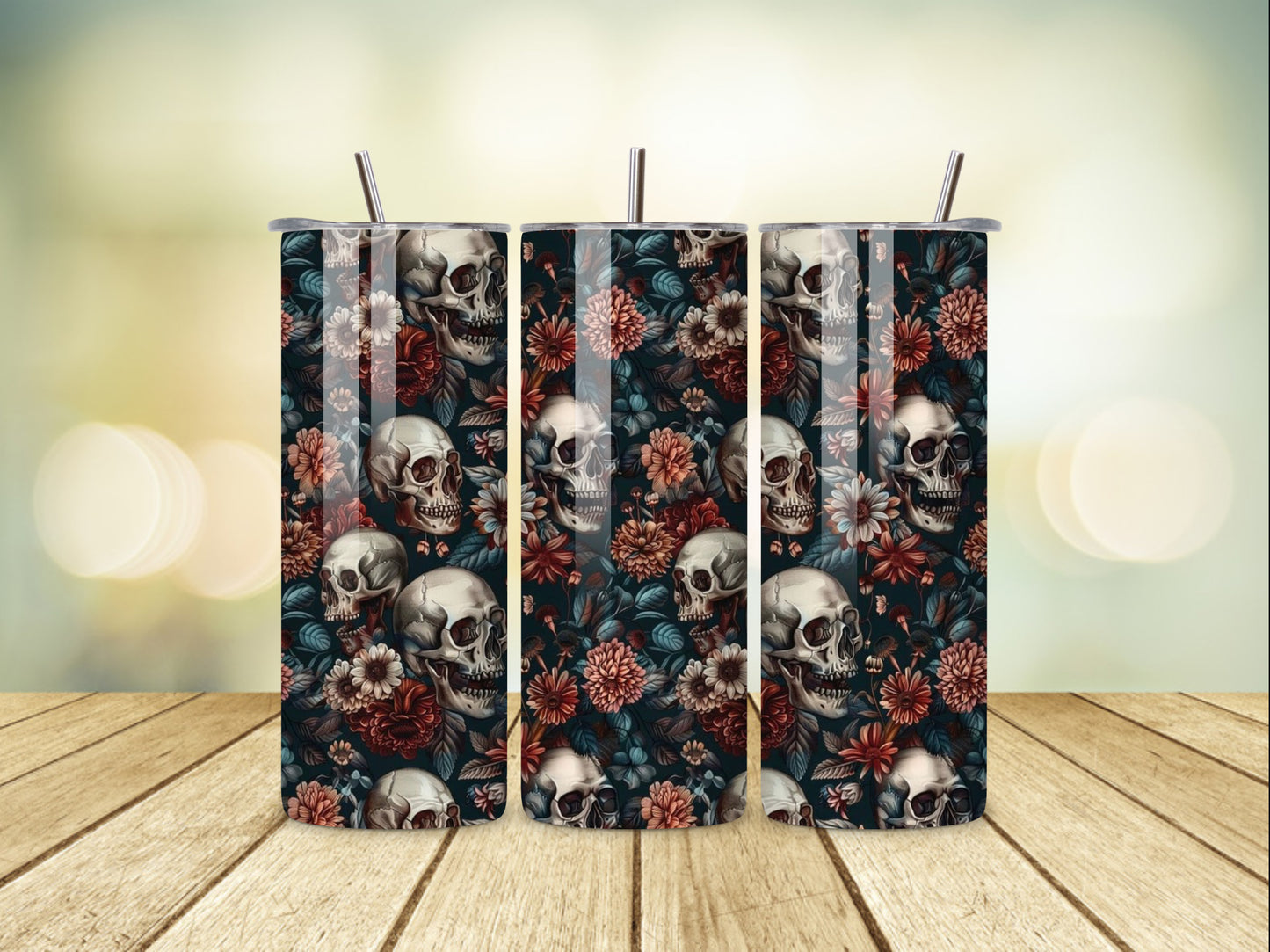 Skull Garden Tumbler