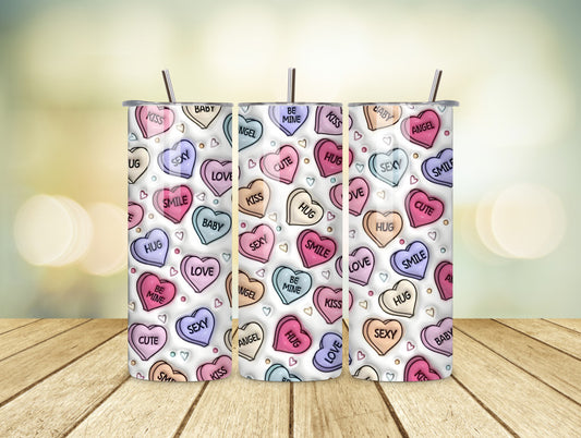 Conversation Hearts Tumbler