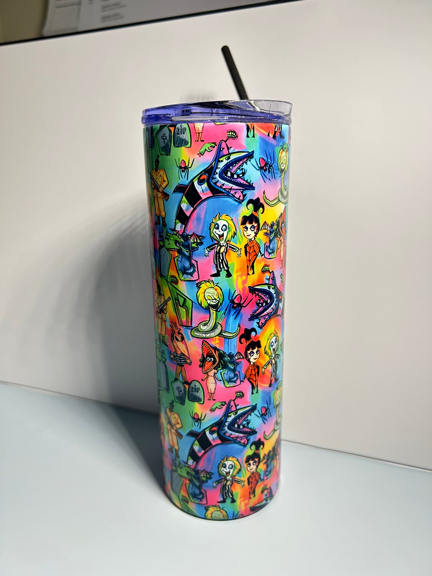 Beetlejuice Inspired Tumbler