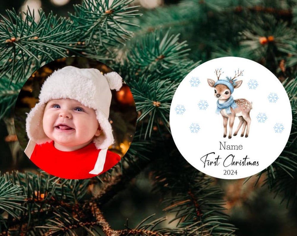 Personalized Photo Ornament, Custom Picture Ornament